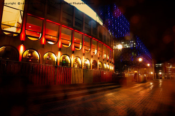 Birmingham Centenary Square At Night Picture Board by rawshutterbug 