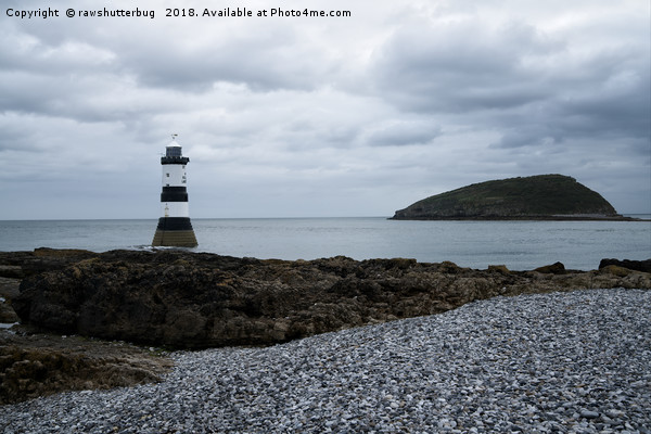 Trwyn Du Lighthouse And Puffin Island Picture Board by rawshutterbug 