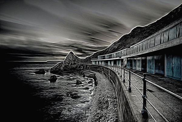  Meadfoot Beach Huts - Digital Picture Board by rawshutterbug 