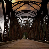 Buy canvas prints of The Old Railway Bridge - Slovenia by rawshutterbug 