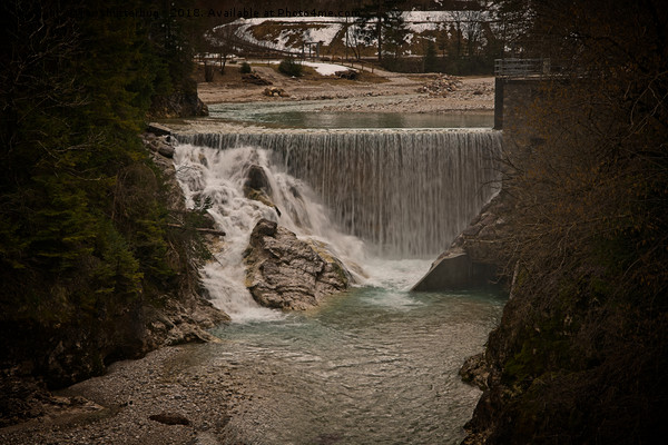 Sava River Waterfall Picture Board by rawshutterbug 