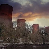 Buy canvas prints of Sunset At Ironbridge Power Station by rawshutterbug 
