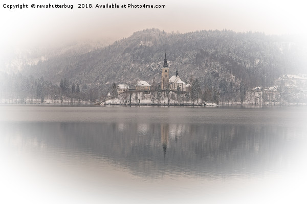 Wintry Bled Island Picture Board by rawshutterbug 