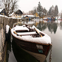Buy canvas prints of Boats At The Bled Lake by rawshutterbug 