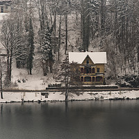 Buy canvas prints of House On Lake Bled by rawshutterbug 