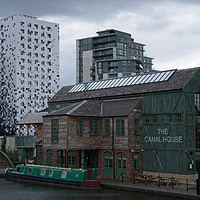 Buy canvas prints of The Canal House At The Regency Wharf In Birmingham by rawshutterbug 