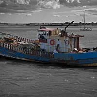 Buy canvas prints of Old Boat On River Exe by rawshutterbug 
