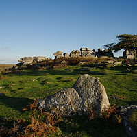 Buy canvas prints of Blue Sky At Combestone Tor by rawshutterbug 