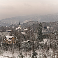 Buy canvas prints of Wintry Bled In Slovenia by rawshutterbug 