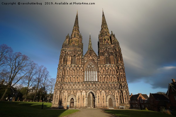 Clouds Over The Lichfield Cathedral Picture Board by rawshutterbug 