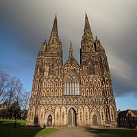 Buy canvas prints of Clouds Over The Lichfield Cathedral by rawshutterbug 