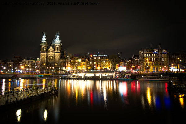 Amsterdam At Night Picture Board by rawshutterbug 
