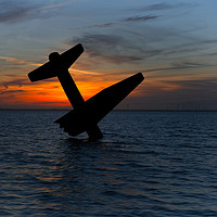 Buy canvas prints of Sunset At The Harderwijk Plane Memorial by rawshutterbug 