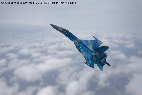 SU-27 Flanker Above The Clouds Picture Board by rawshutterbug 
