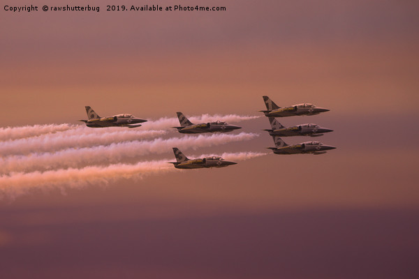 Breitling Display Team As The Sun Sets Picture Board by rawshutterbug 