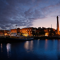 Buy canvas prints of Liverpool Albert Dock At Night by rawshutterbug 