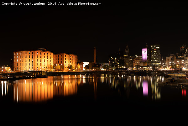 Liverpool At Night - The Salthouse Dock Picture Board by rawshutterbug 