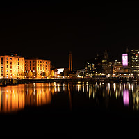 Buy canvas prints of Liverpool At Night - The Salthouse Dock by rawshutterbug 