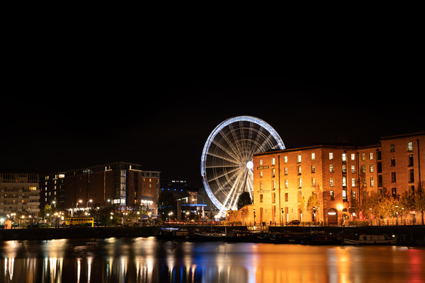 Liverpool Albert Dock Big Wheel Picture Board by rawshutterbug 