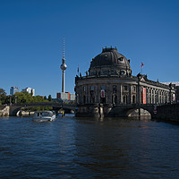 Buy canvas prints of Bode Museum And TV Tower From The River Spree by rawshutterbug 