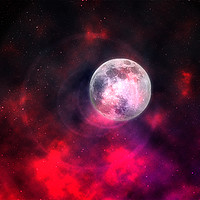 Buy canvas prints of Moon On Fire by rawshutterbug 