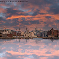 Buy canvas prints of Liverpool Skyline At Sunset by rawshutterbug 