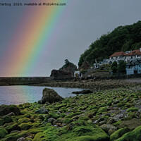 Buy canvas prints of Babbacombe Beach Under A Rainbow by rawshutterbug 