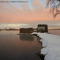 Buy canvas prints of Snowy Sunrise At The Chasewater Country Park by rawshutterbug 