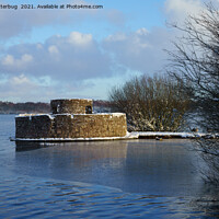 Buy canvas prints of Snowy Chasewater Castle by rawshutterbug 