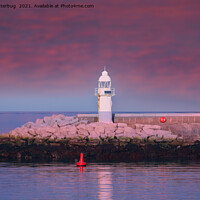 Buy canvas prints of Brixham Breakwater Lighthouse At Sunrise by rawshutterbug 