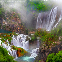 Buy canvas prints of Plitvica Waterfall by Nigel Lee