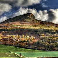 Buy canvas prints of Autumn Gold - Roseberry Topping by Nigel Lee