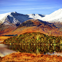 Buy canvas prints of   Lochan na h-Achlaise by Nigel Lee