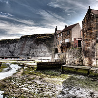 Buy canvas prints of Staithes Harbour by Nigel Lee