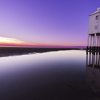 Buy canvas prints of reflect on Burnham Lighthouse by adam rumble