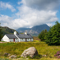 Buy canvas prints of Majestic Buachaille and Rustic Black Rock Cottage by Robert Strachan