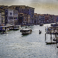 Buy canvas prints of View From The Rialto Bridge by Ray Hill