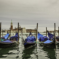 Buy canvas prints of Gondola in front of The Church of San Giorgio Magg by Ray Hill