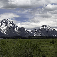 Buy canvas prints of Grand Teton Mountains by Ray Hill