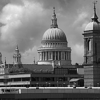 Buy canvas prints of St Pauls Cathedral with Cannon street station  by Jim O'Donnell