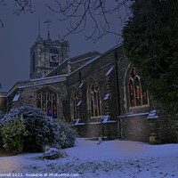 Buy canvas prints of St Andrews church in winter by Jim O'Donnell