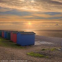 Buy canvas prints of Sun setting in Hastings by Jim O'Donnell