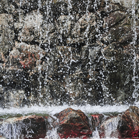 Buy canvas prints of Waterfall droplets by lorraine cox