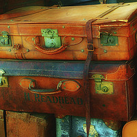 Buy canvas prints of Railway Luggage by lorraine cox