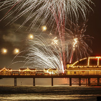 Buy canvas prints of Eastbourne Pier Fireworks by Matthew Silver