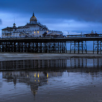 Buy canvas prints of Eastbourne Pier at Night by Matthew Silver