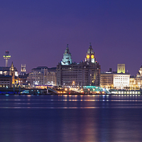Buy canvas prints of Liverpool Waterfront Panorama by Garry Smith