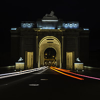 Buy canvas prints of Light Trails at the Menin Gate. by Garry Smith