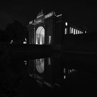 Buy canvas prints of The Menin Gate at Night (mono) by Garry Smith