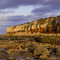 Buy canvas prints of Hunstanton Wreck and Cliffs by Adrian Searle